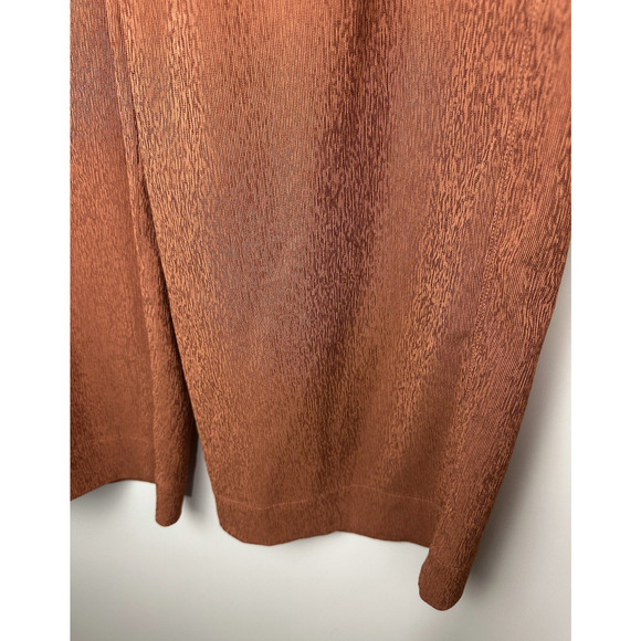 Athleta Echo Wide Leg Crop Pants Woman's Size 12 Orange Ribbed Stretchy Pockets - Picture 5 of 10